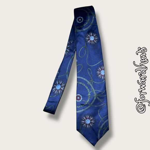 Vintage Christian Dior Monsieur Necktie with CD Logo and Pattern - Picture 9 of 10